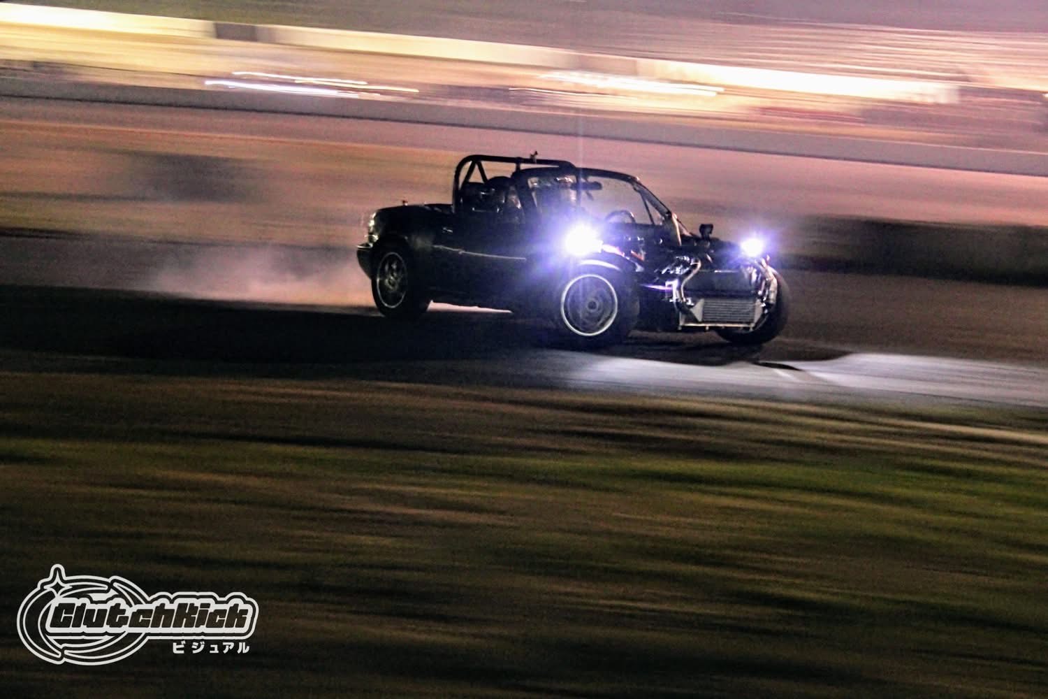 Drift car at night
